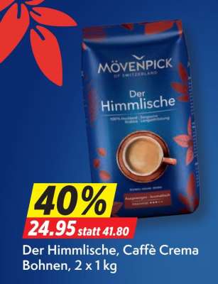 Der Himmlische, Caffè Crema Bohnen, 2 x 1 kg