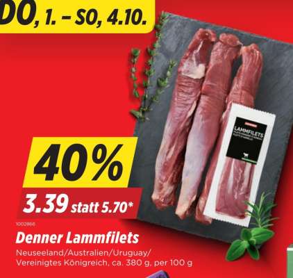 Denner Lammfilets