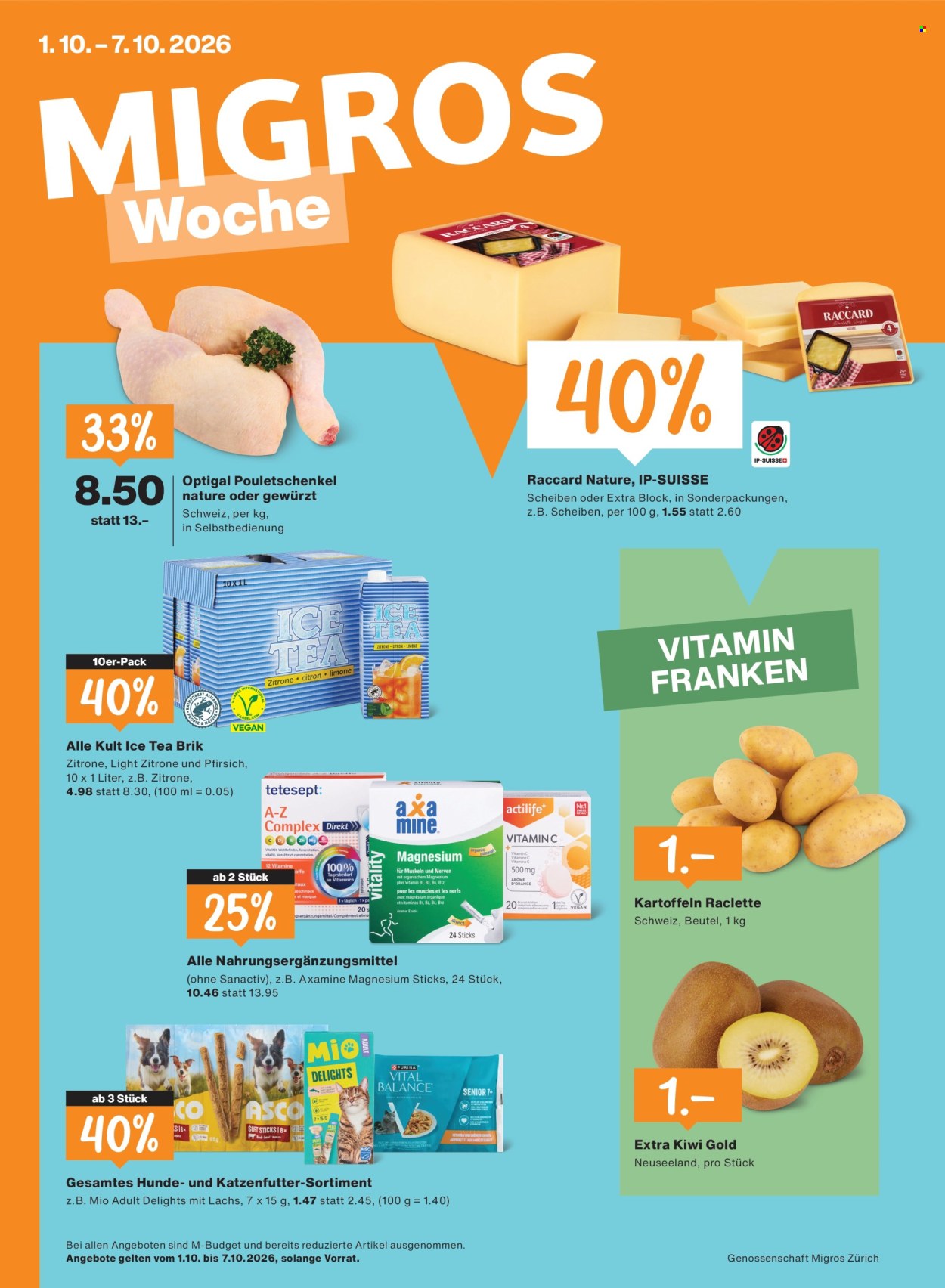 Prospekte Migros - 1.10.2026 - 7.10.2026. Seite 1. Seite 1