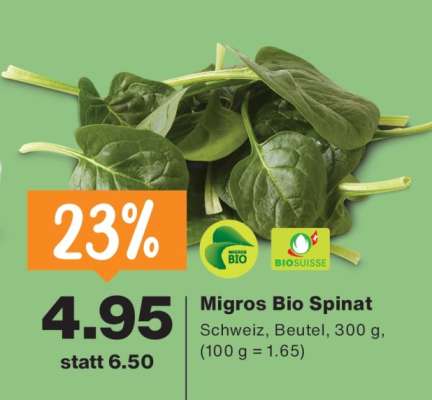 Migros Bio Spinat