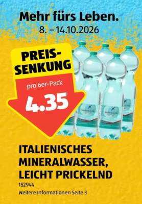 Italienisches Mineralwasser, leicht prickelnd