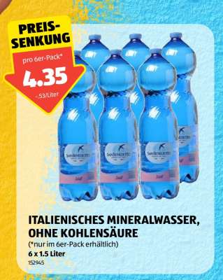 ITALIENISCHES MINERALWASSER, OHNE KOHLENSÄURE
