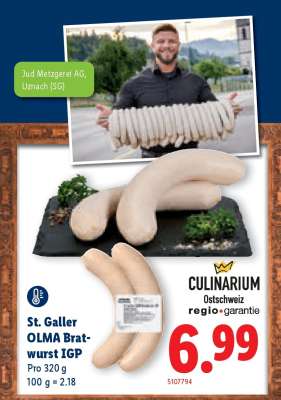 St. Galler Olma Bratwurst IGP