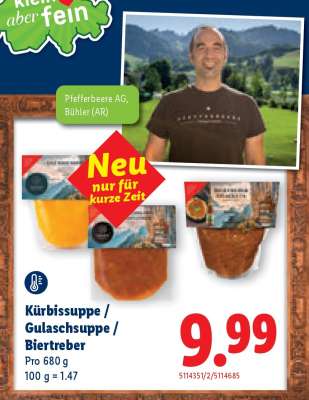 Kürbissuppe / Gulaschsuppe / Biertreber
