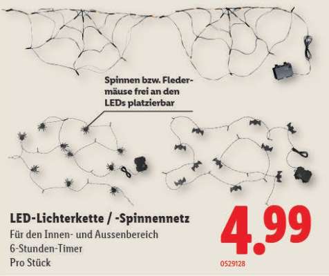 LED-Lichterkette / -Spinnennetz