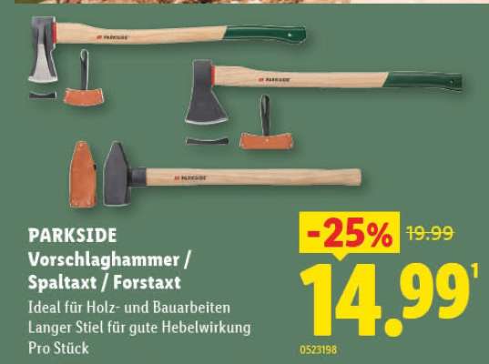 Parkside Vorschlaghammer / Spaltaxt / Forstaxt
