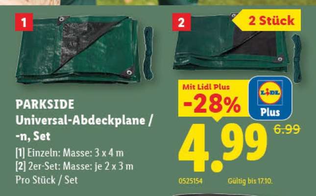PARKSIDE Universal-Abdeckplane / -n, Set