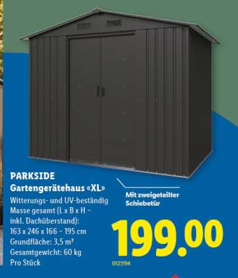 PARKSIDE Gartengerätehaus «XL»