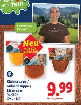 Kürbissuppe / Gulaschsuppe / Biertreber