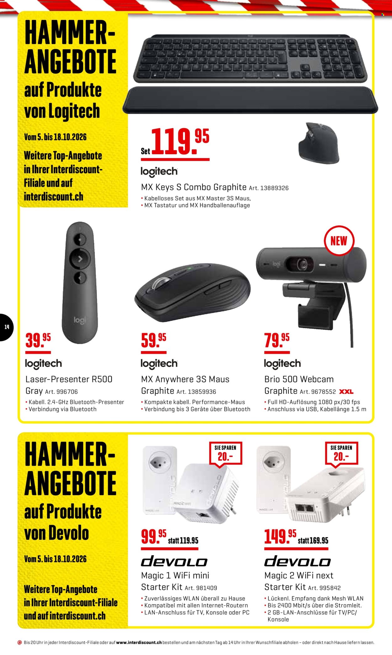 Prospekte Interdiscount - 5.10.2026 - 18.10.2026. Seite 14. Seite 14