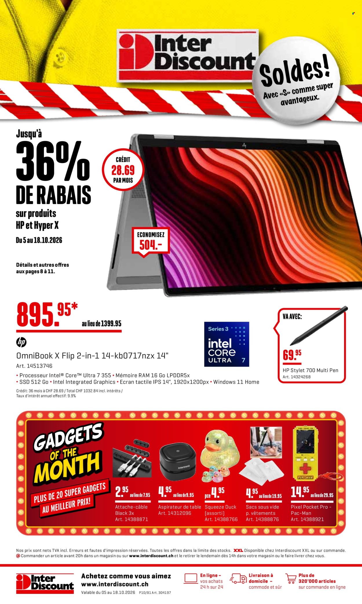 Prospekte Interdiscount - 5.10.2026 - 18.10.2026. Seite 1. Seite 1