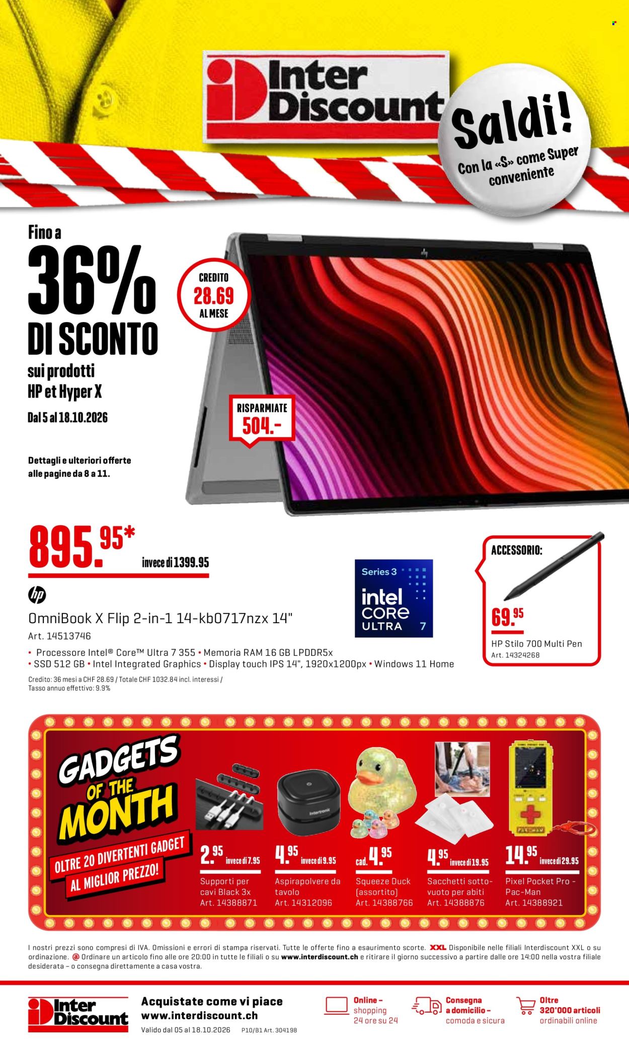Prospekte Interdiscount - 5.10.2026 - 18.10.2026. Seite 1. Seite 1