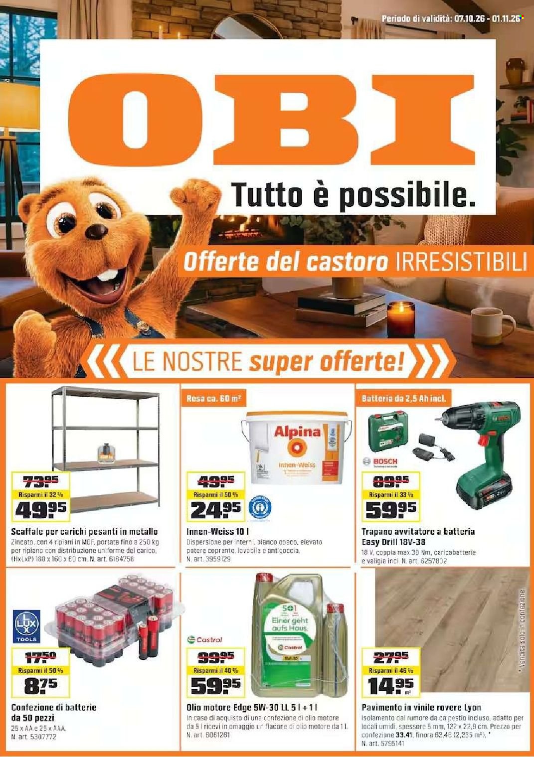 Prospekte OBI - 7.10.2026 - 1.11.2026. Seite 1. Seite 1