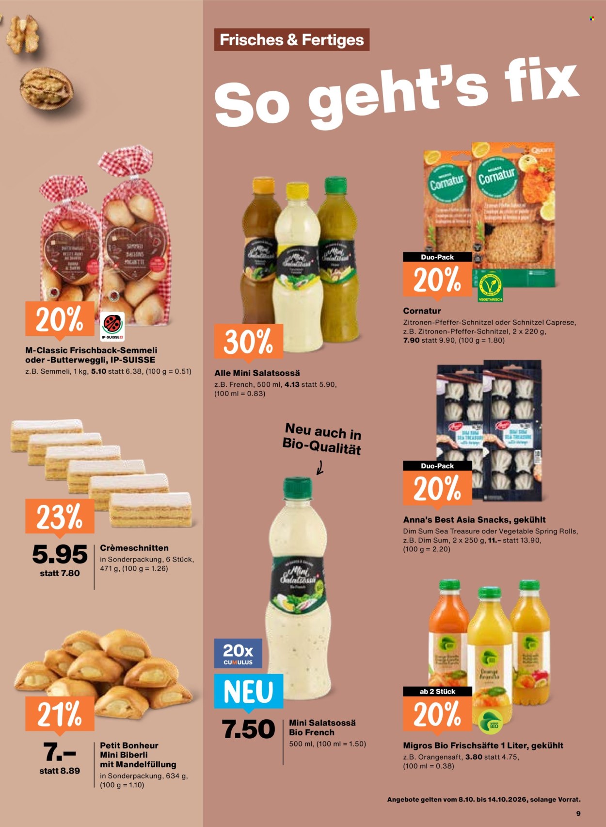 Prospekte Migros - 8.10.2026 - 14.10.2026. Seite 9. Seite 9