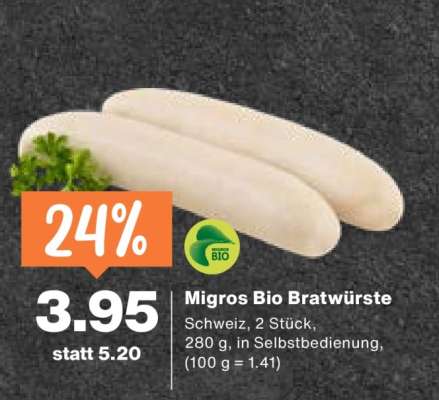 Migros Bio Bratwürste