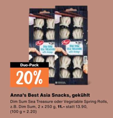 Anna's Best Asia Snacks, gekühlt