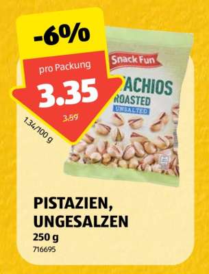 PISTAZIEN, UNGESALZEN