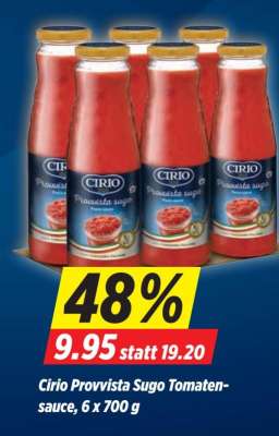 Cirio Provvista Sugo Tomatensauce, 6 x 700 g