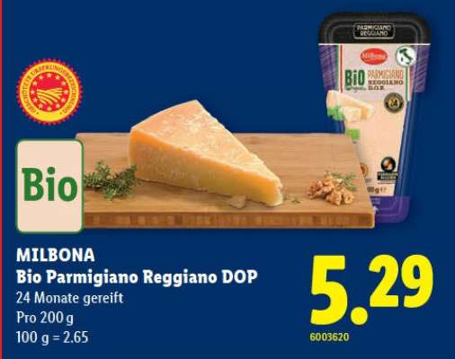 MILBONA Bio Parmigiano Reggiano DOP