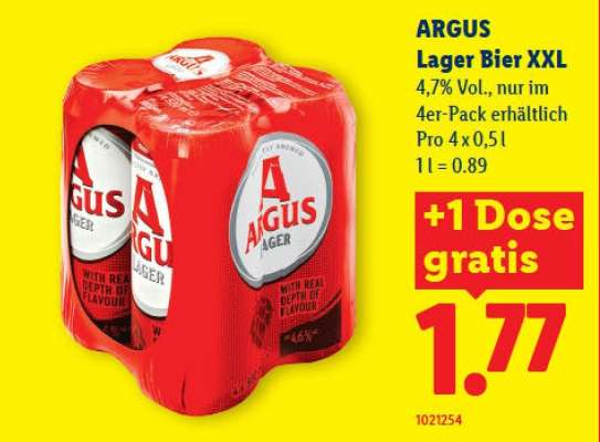 ARGUS Lager Bier XXL