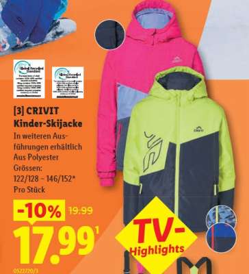 [3] CRIVIT Kinder-Skijacke