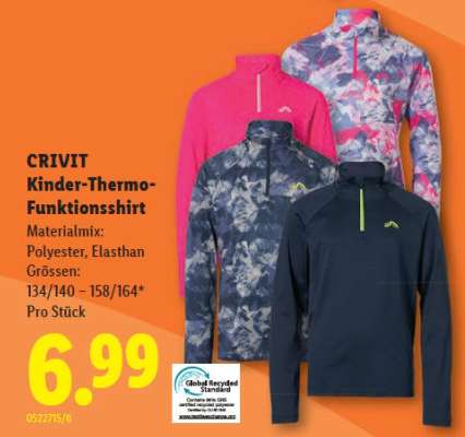 CRIVIT Kinder-Thermo-Funktionsshirt