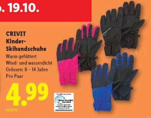 CRIVIT Kinder-Skihandschuhe