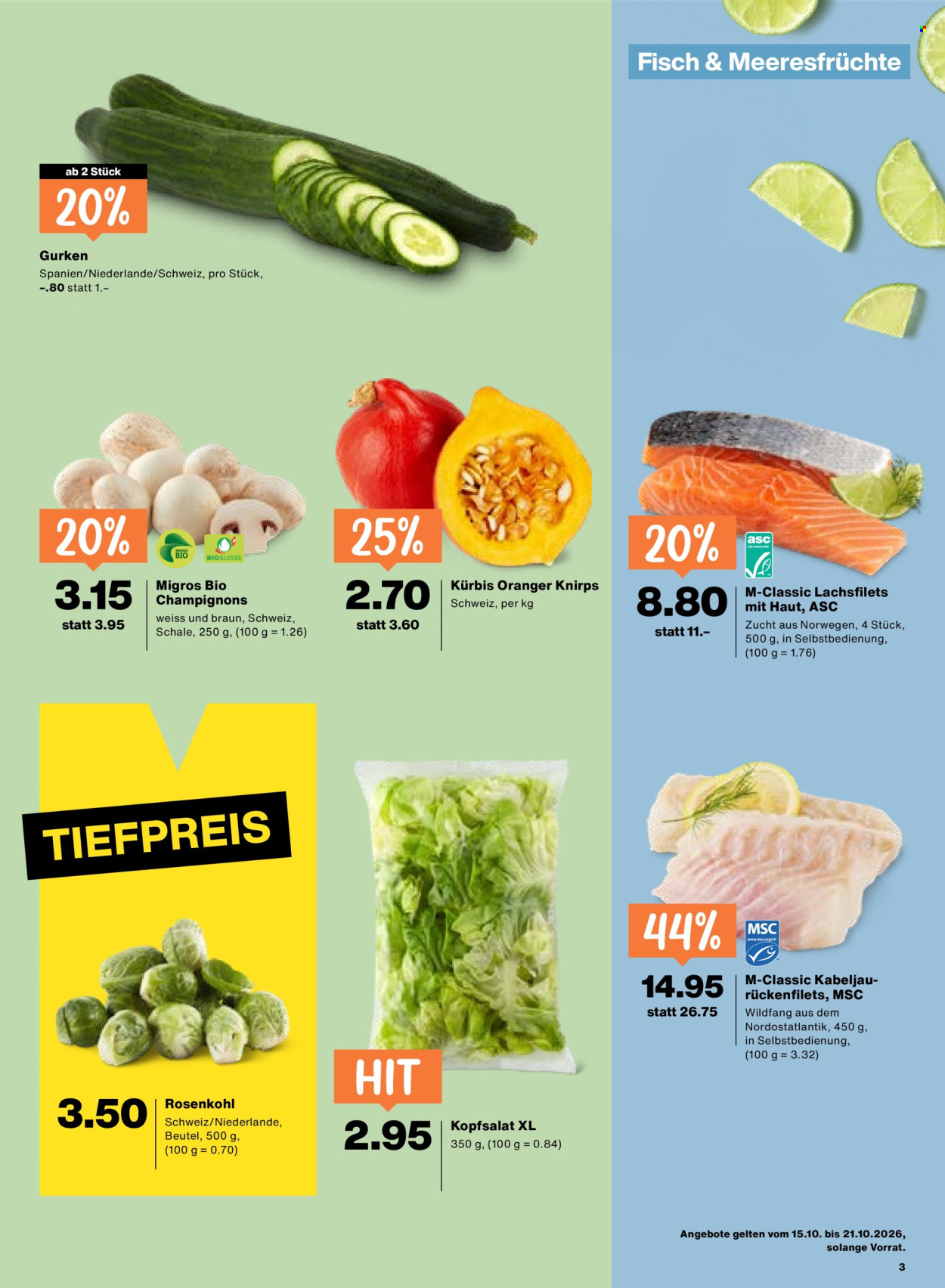 Prospekte Migros - 15.10.2026 - 21.10.2026. Seite 3. Seite 3