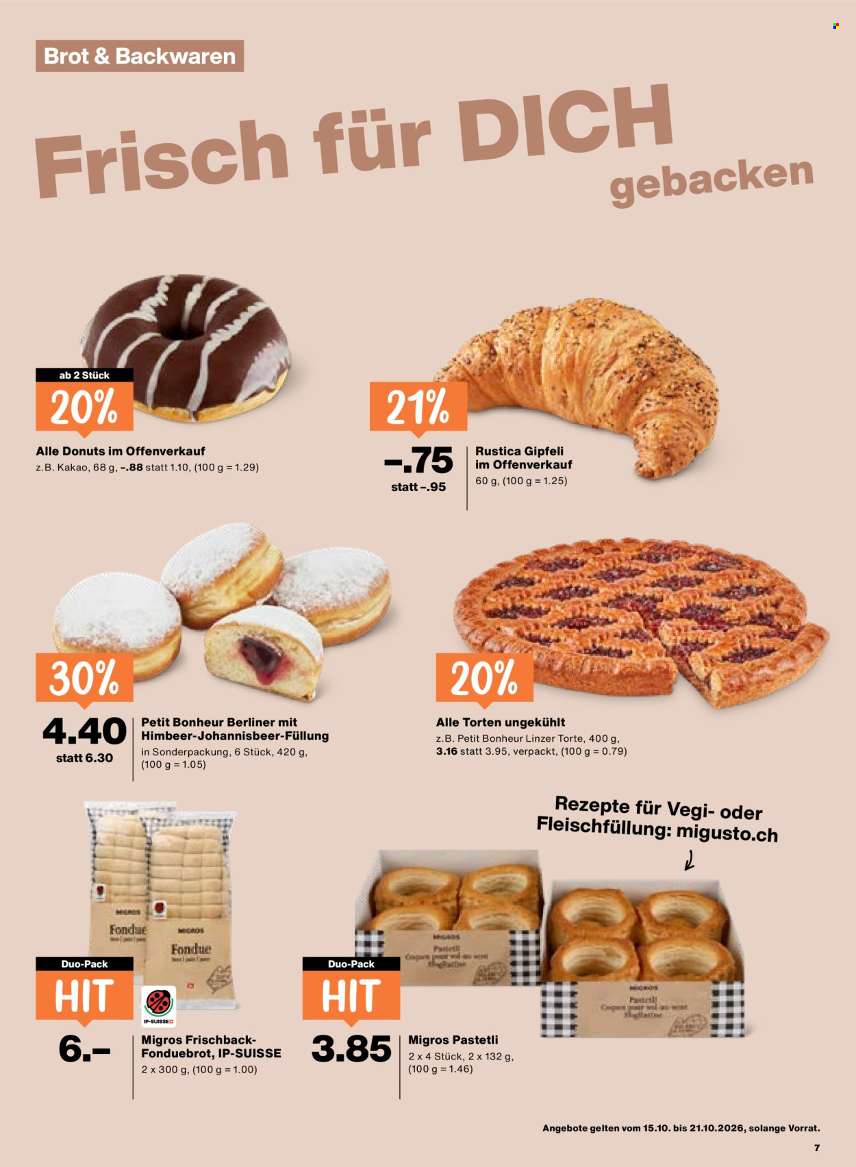Prospekte Migros - 15.10.2026 - 21.10.2026. Seite 7. Seite 7