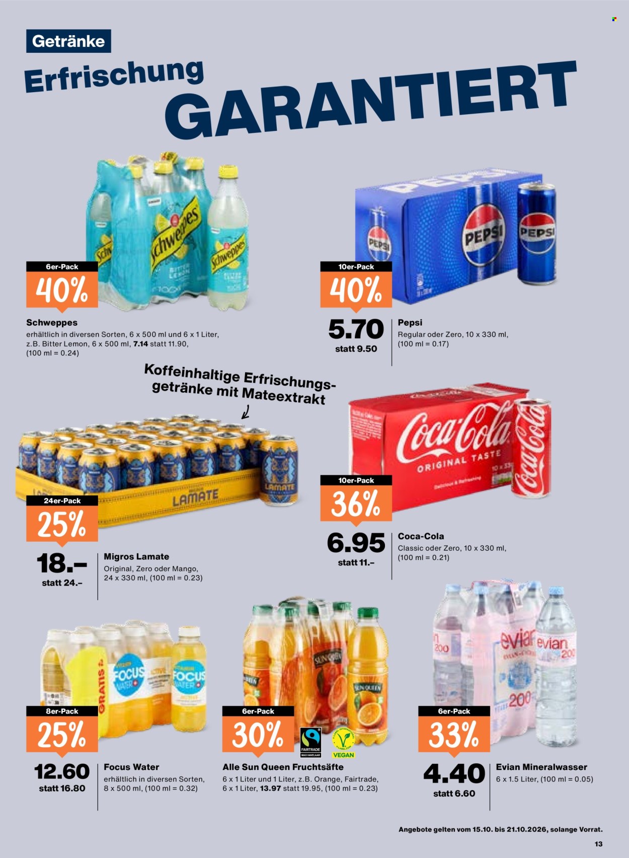 Prospekte Migros - 15.10.2026 - 21.10.2026. Seite 13. Seite 13