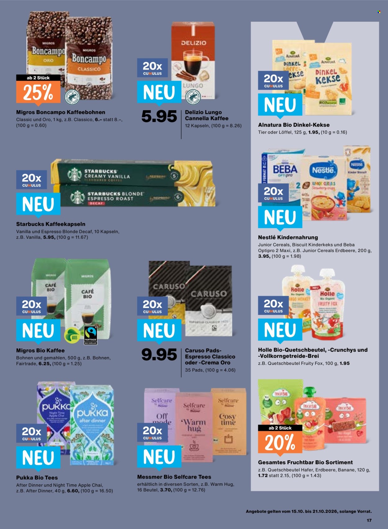 Prospekte Migros - 15.10.2026 - 21.10.2026. Seite 17. Seite 17