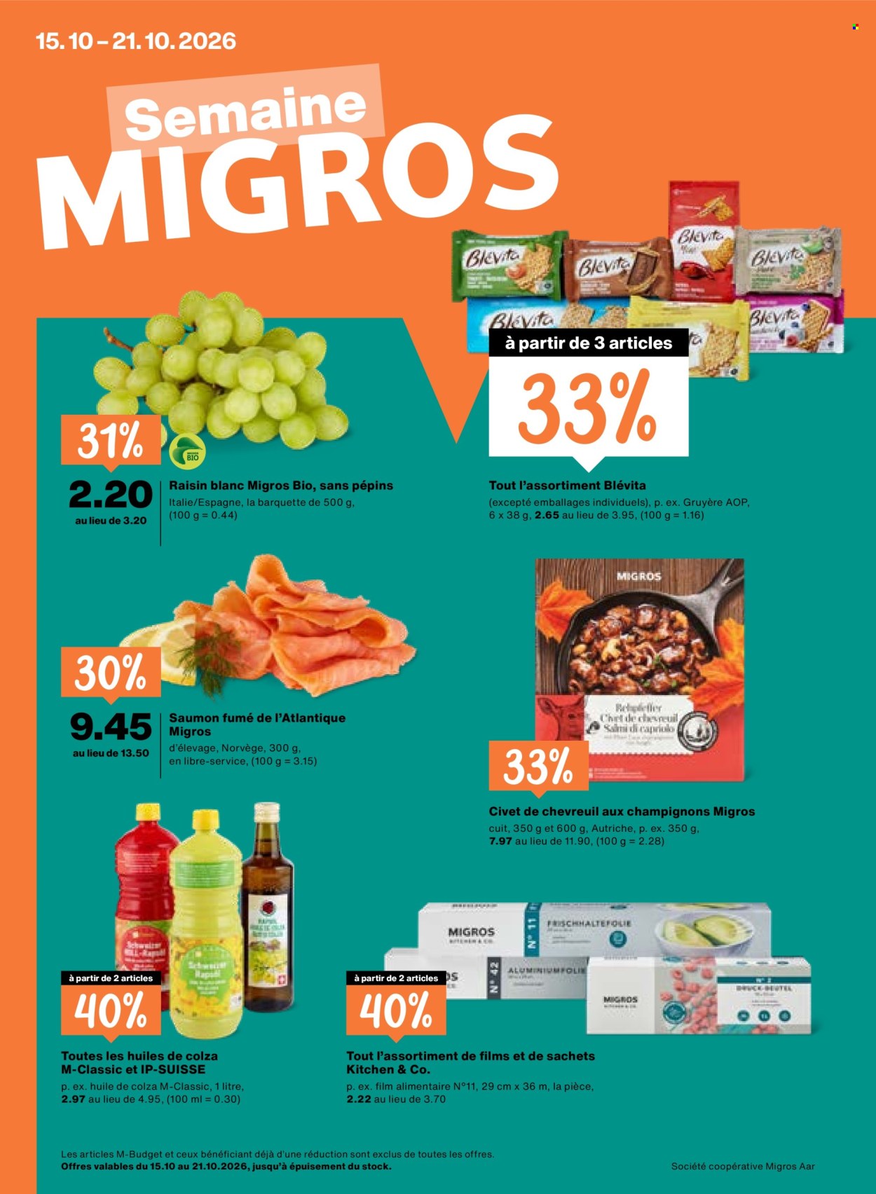 Prospekte Migros - 15.10.2026 - 21.10.2026. Seite 1. Seite 1