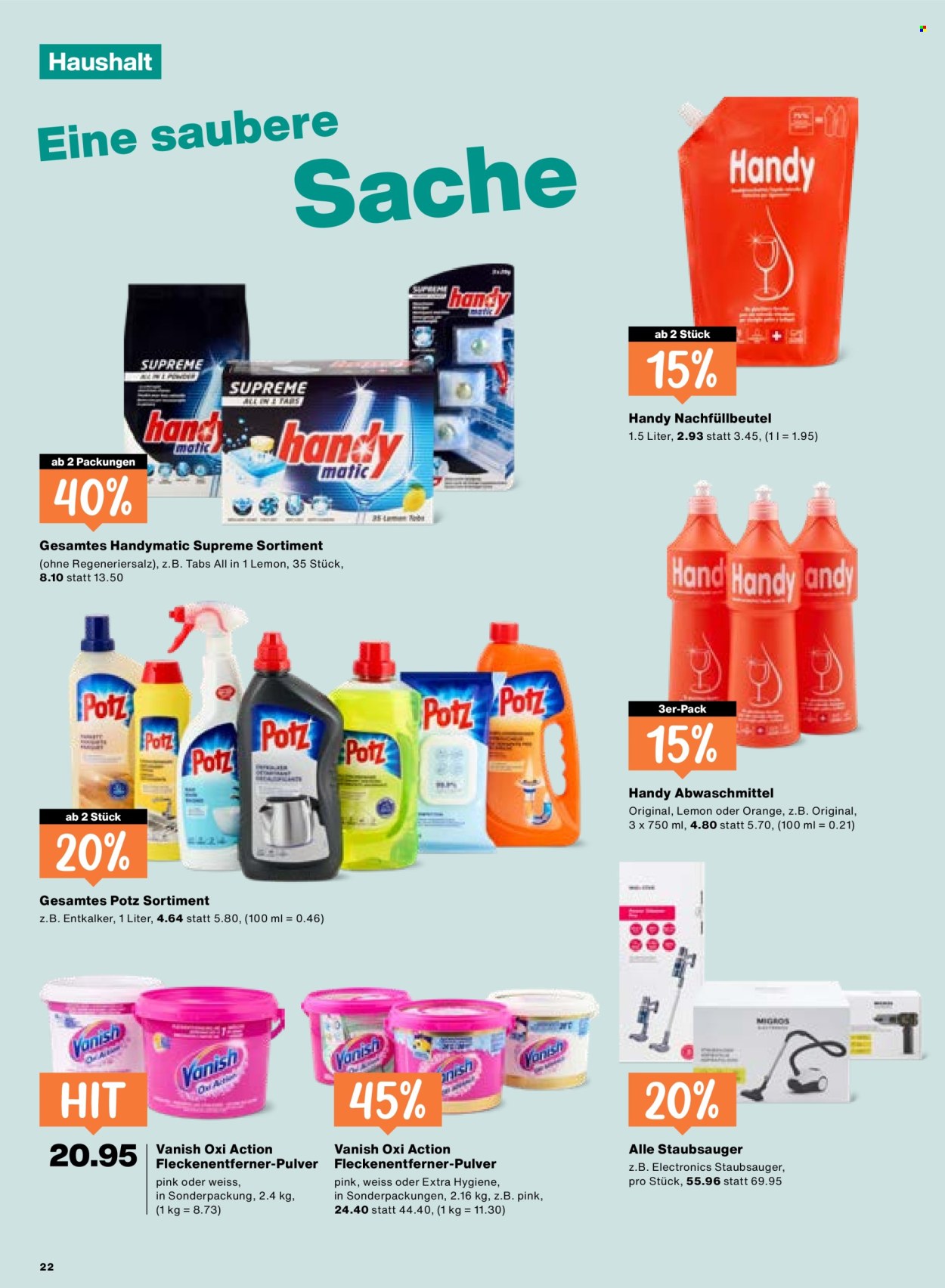 Prospekte Migros - 15.10.2026 - 21.10.2026. Seite 22. Seite 22