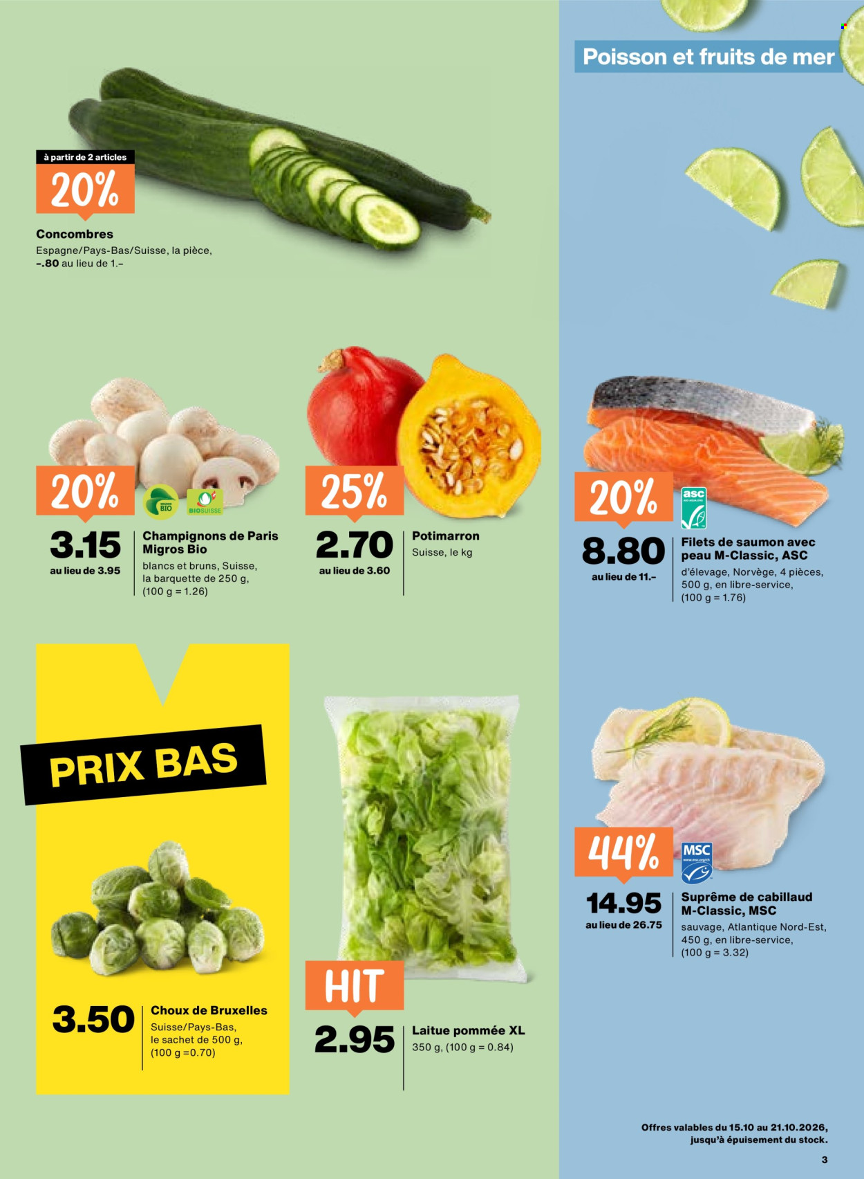 Prospekte Migros - 15.10.2026 - 21.10.2026. Seite 3. Seite 3