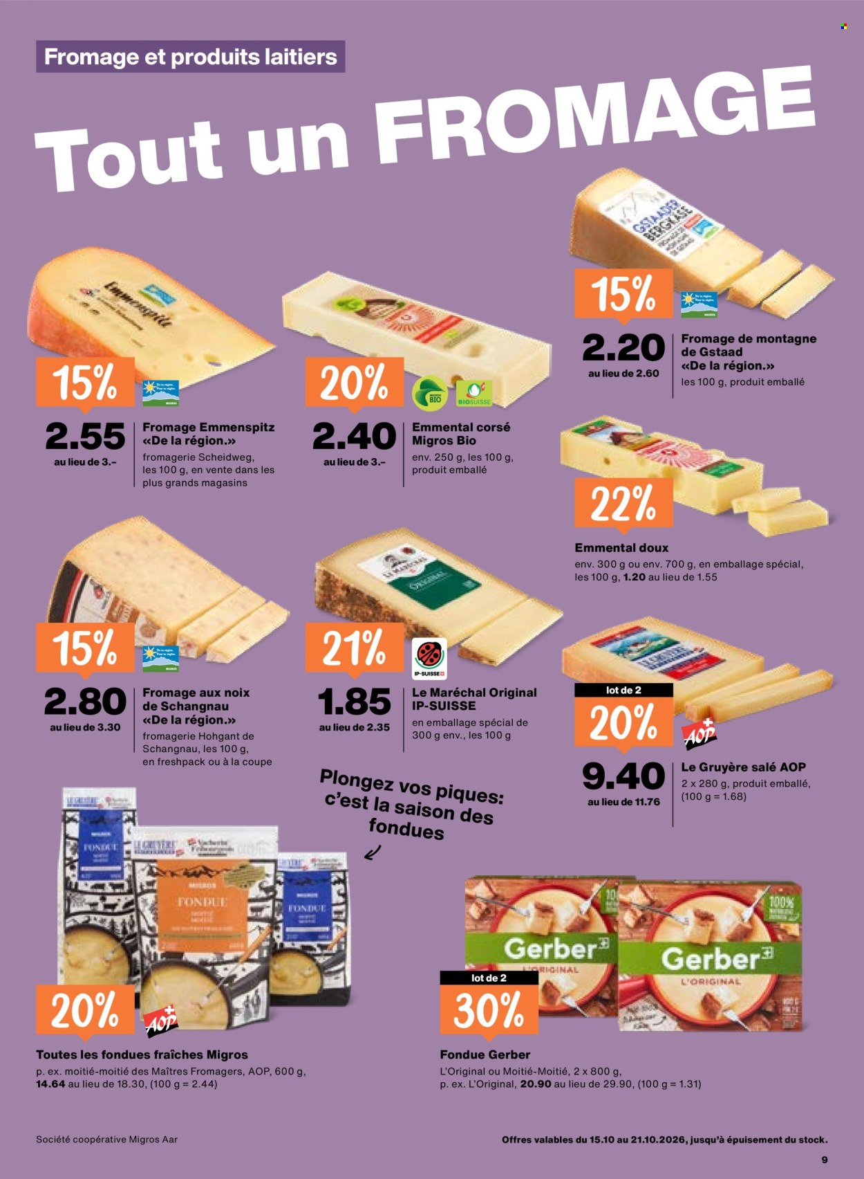 Prospekte Migros - 15.10.2026 - 21.10.2026. Seite 9. Seite 9