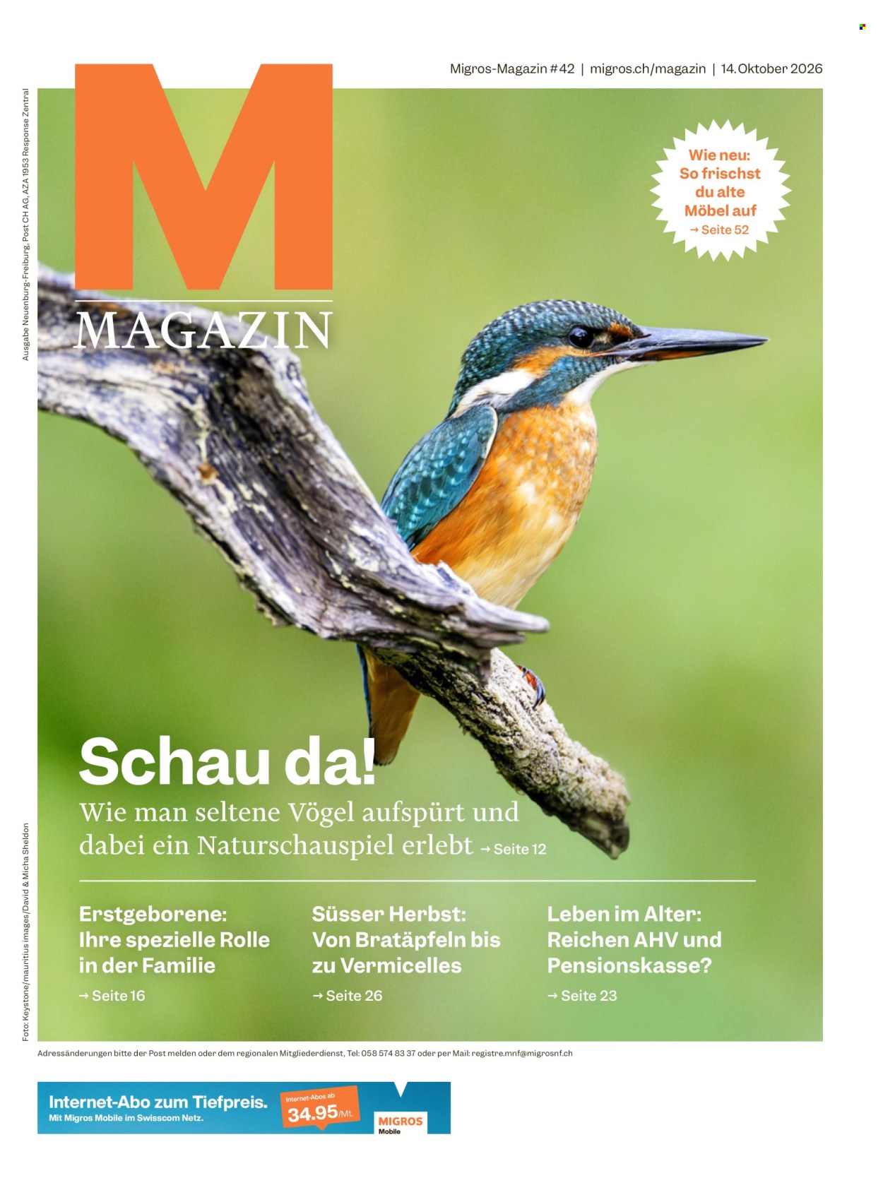 Prospekte Migros - 14.10.2026 - 21.10.2026. Seite 1. Seite 1