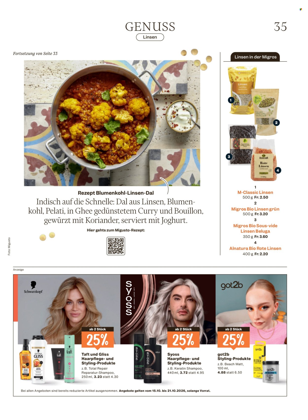 Prospekte Migros - 14.10.2026 - 21.10.2026. Seite 35. Seite 35