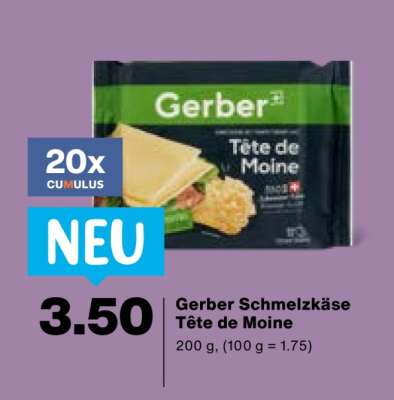 Gerber Schmelzkäse Tête de Moine