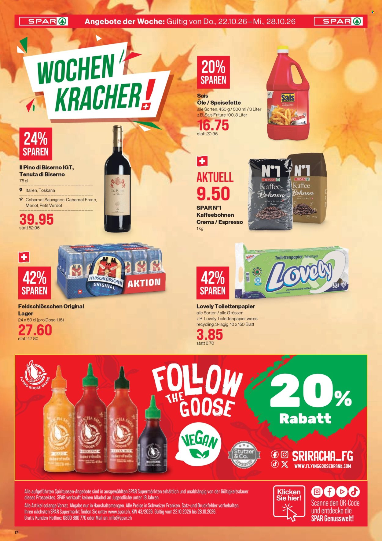 Prospekte SPAR - 22.10.2026 - 28.10.2026. Seite 17. Seite 17